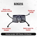 Biyeli Çizgili Erkek Boxer Darkzone DZN3215 detay görünüm