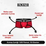 Biyeli Kırmızı Erkek Boxer Darkzone DZN3210 görsel 9