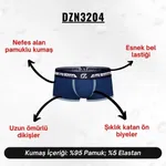 Biyeli Lacivert Erkek Boxer Darkzone DZN3204 detay görünüm