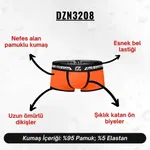 Biyeli Turuncu Erkek Boxer Darkzone DZN3208 detay görünüm