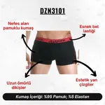 Bordo Çizgili Siyah Erkek Boxer Darkzone DZN3101 görsel 5