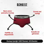 Bordo Hipster Erkek Slip  Darkzone DZN6117 detay görünüm