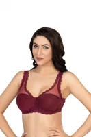Pedli Dantelli Balenli Minimizer Sütyen Bordo MI Emay 172 B Bordo
