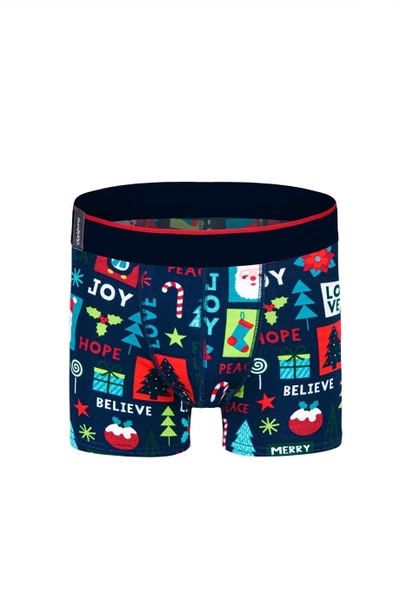 Christmas Desenli Yılbaşı Erkek Boxer (Dijital Baskılı) Darkzone DZNNY0005