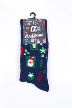 Christmas Desenli Yılbaşı Erkek Çorap Darkzone DZCPNY0005 - Alternatif Görünüm