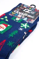 Christmas Desenli Yılbaşı Erkek Çorap Darkzone DZCPNY0005 farklı açı