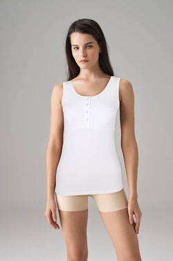 Doreanse Çıtçıt Yaka Geniş Askılı Kadın Atlet Doreanse 9112