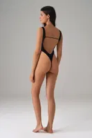 Çıtçıtlı Derin Sırt Dekolteli Askılı Kadın String Body Doreanse 12134 Siyah detay görünüm