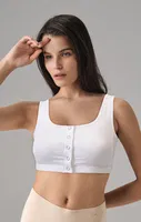 Çıtçıtlı Kaplı Kadın Spor Sütyen Doreanse 5556 Beyaz