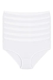 Yıldız Çamaşır Çizgili Beyaz 6'lı Paket Pamuk Kadın Bato Külot Yıldız 3585