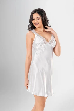 Ahu Lingerie Çizgili Dantelli 2Li Kısa Sabahlık Gecelik Takımı Ahu Loriva 1963 - Alternatif Görünüm