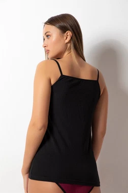 Donex Dantel İşlemeli Kare Yaka İp Askılı Basic Kadın Atlet Donex 2011  - Alternatif Görünüm