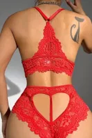 Dantel Kırmızı Bralet Fantazi Bralet Sütyen Takımı For Dreams 8455 Kırmızı detay görünüm