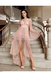 İmaj Dantelli 2li Tül Dantelli Fantazi Gecelik Takımı İmaj 4208