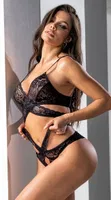 Dantelli Fantazi Gecelik Takım For Dreams 8469 Siyah