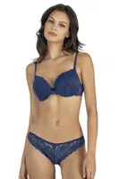 Dantelli Push Up (Destekli) Sütyen Takım Fabony 4260 Lacivert farklı açı
