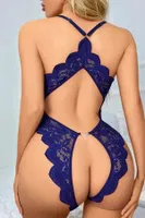 Dantelli Seksi Lacivert Kadın Fantezi Body Jesica Bella E-00144 Lacivert detay görünüm