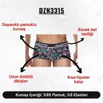 Desenli Antrasit Kısa Erkek Boxer Darkzone DZN3315 görsel 6