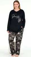 Desenli Büyük Beden Viskon Pijama Takımı Lady 11381 Görsel detay görünüm