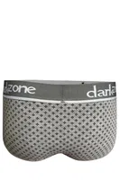 Desenli Gri Hipster Erkek Slip  Darkzone DZN6128 detay görünüm