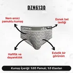 Desenli Gri Hipster Erkek Slip  Darkzone DZN6130 farklı açı