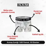Desenli Krem Erkek Boxer Darkzone DZN2673 görsel 4