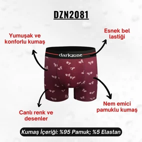 Darkzone Desenli Pamuklu Erkek Boxer Darkzone DZN2081 - Alternatif Görünüm