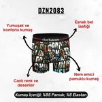 Desenli Pamuklu Erkek Boxer Darkzone DZN2083 detay görünüm
