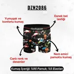 Desenli Pamuklu Erkek Boxer Darkzone DZN2086 detay görünüm