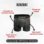 Desenli Pamuklu Erkek Boxer Darkzone DZN2087 detay görünüm