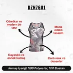 Geniş Yaka Desenli Transparan Erkek Atlet Darkzone 7601 Görsel farklı açı