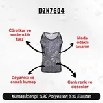 Çiçek Desenli Transparan Erkek Atlet Darkzone 7604 Görsel farklı açı