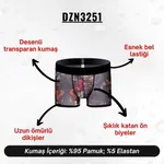 Desenli Transparan Erkek Kısa Boxer Darkzone DZN3251 görsel 4