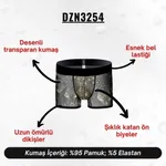 Desenli Transparan Erkek Kısa Boxer Darkzone DZN3254 görsel 4