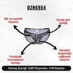 Desenli Transparan Erkek Slip  Darkzone DZN6954 farklı açı