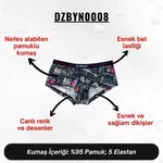 Dijital Baskılı Seyahat Desenli Kadın Boxer Darkzone DZBYN0008 Görsel farklı açı