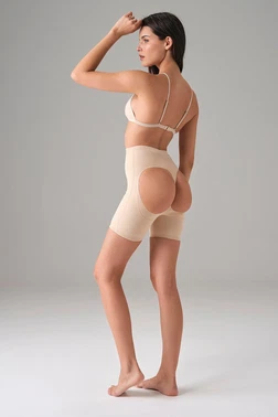 Doreanse Dikişsiz Popo Açık Kalça Dikleştirici Kısa Tayt Şort Doreanse 8303 - Alternatif Görünüm