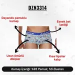 Dinazor Desenli Kısa Erkek Boxer Darkzone DZN3314 farklı açı