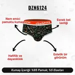 Dinazor Desenli Siyah Hipster Erkek Slip  Darkzone DZN6124 detay görünüm