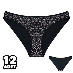 Dondeza İnce Çiçek Desenli Bayan Bikini 12'li Dondeza 101-146