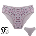 Pudra Desenli Kadın Slip Külot 12'li Dondeza 201-162 Pudra