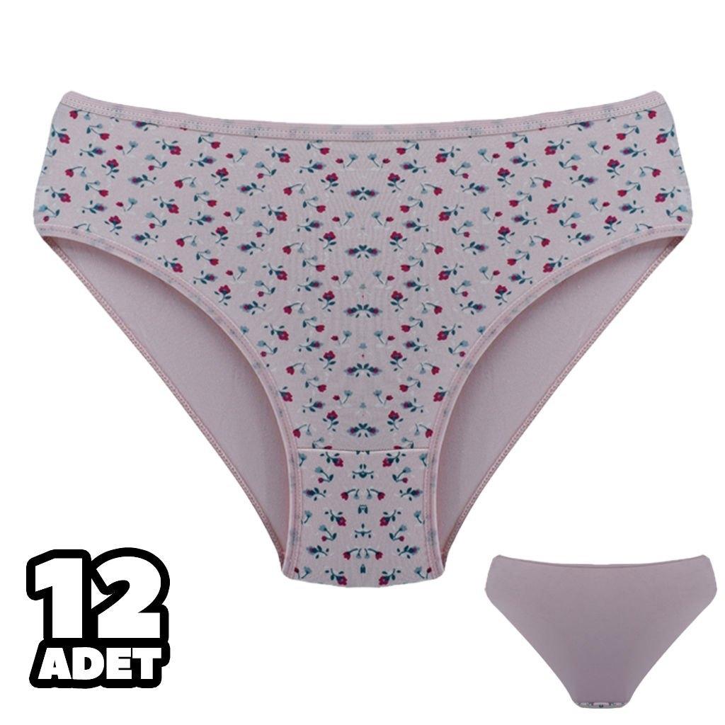Pudra Desenli Bayan Ara Beden Külot 12'li Dondeza 201-163