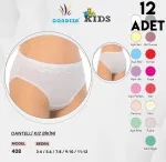 Sur Dantelli Kız Çocuk Külot 12'li Dondeza 408 Asorti