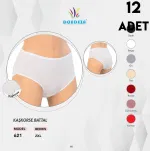 Kaşkorse Battal Beden Kadın Bato Külot 12'li Dondeza 621 Beyaz