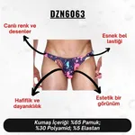 Donuts Desenli Erkek Slip (Dijital Baskılı)  Darkzone DZN6063 farklı açı