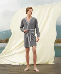 Doreanse Uzun Kollu Kuşaklı Unisex Yetişkin Sabahlık Doreanse 4003