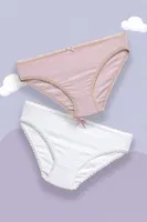 DoReMi 2li Pamuklu Kız Çocuk Külot 002-000863 Beyaz-Pembe