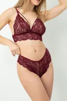 DoReMi Balensiz Dantelli Bralet Takım 002-001505 Bordo görsel 5