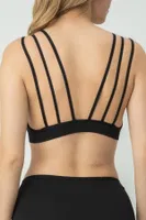 DoReMi Çapraz Sırt Askılı Pedli Spor Sütyen 002-000146 Siyah detay görünüm