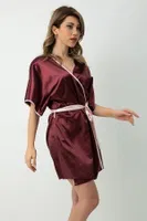 DoReMi Saten Kuşaklı Biye Detaylı Sabahlık 002-001284 görsel 4